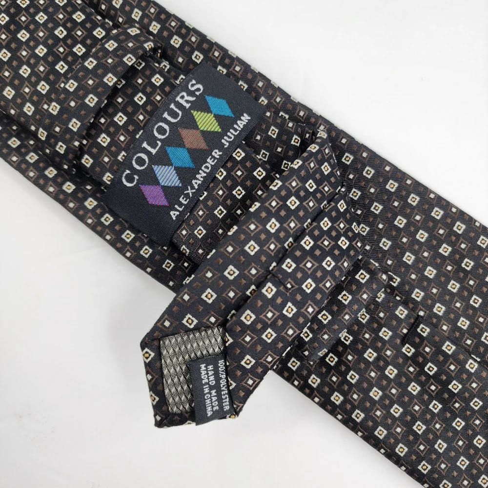 COLOURS ALEXANDER JULIAN  Black & Brown Tie.